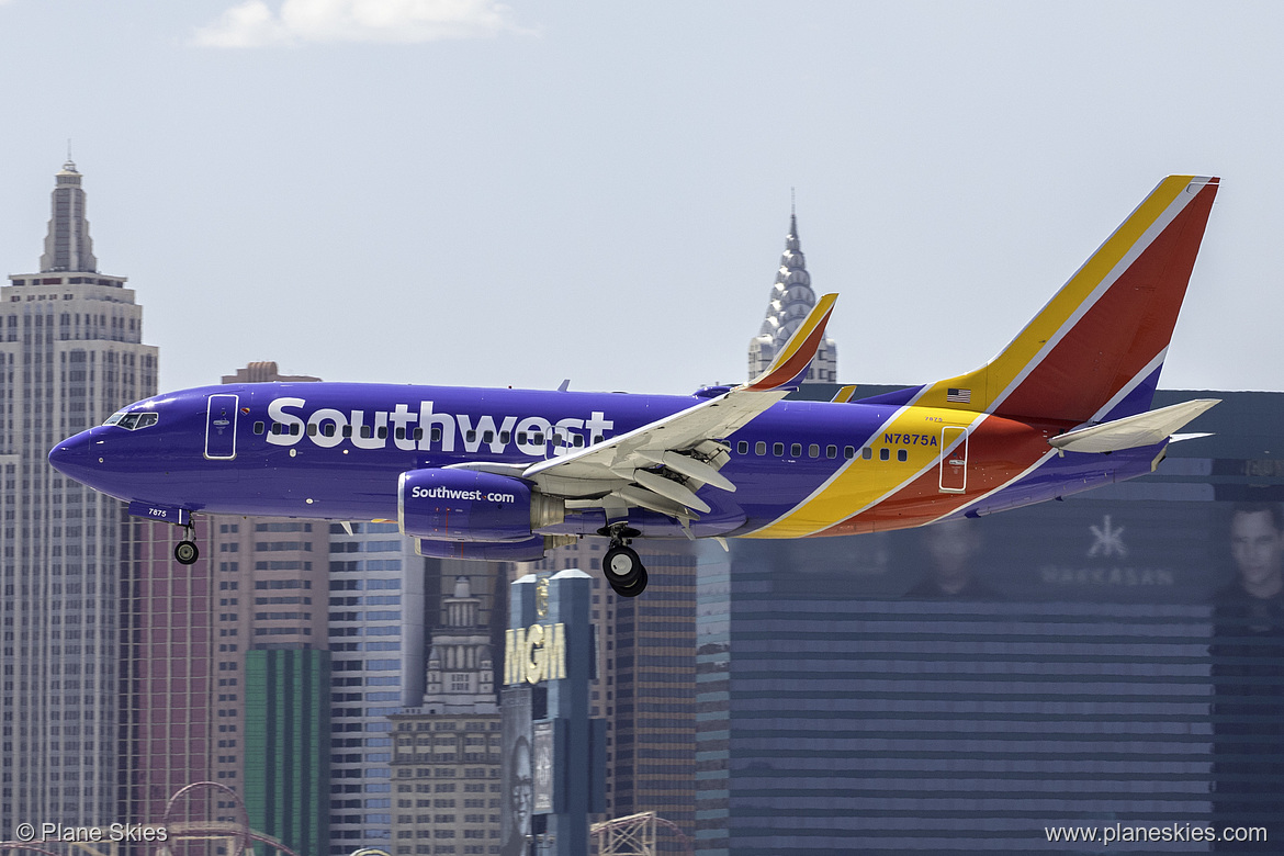 Southwest Airlines Boeing 737-700 N7875A at McCarran International Airport (KLAS/LAS)