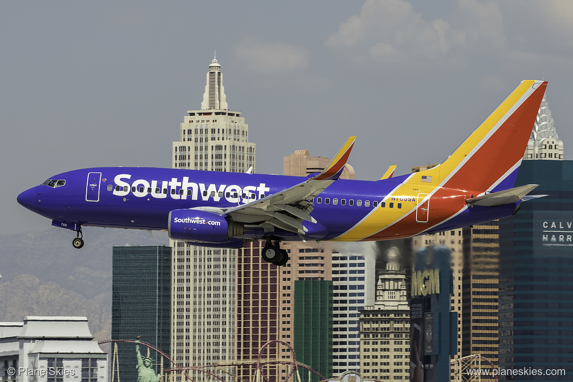 Southwest Airlines Boeing 737-700 N788SA at McCarran International Airport (KLAS/LAS)