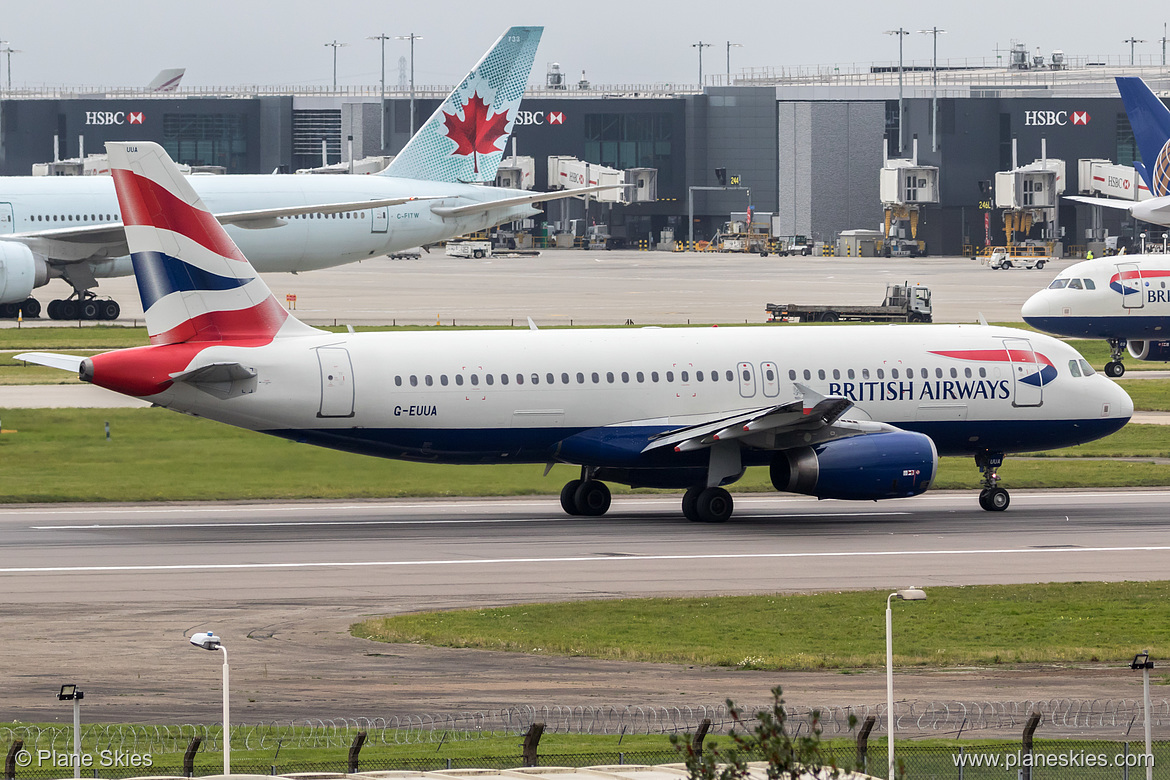 British Airways Airbus A320-200 G-EUUA at London Heathrow Airport (EGLL/LHR)