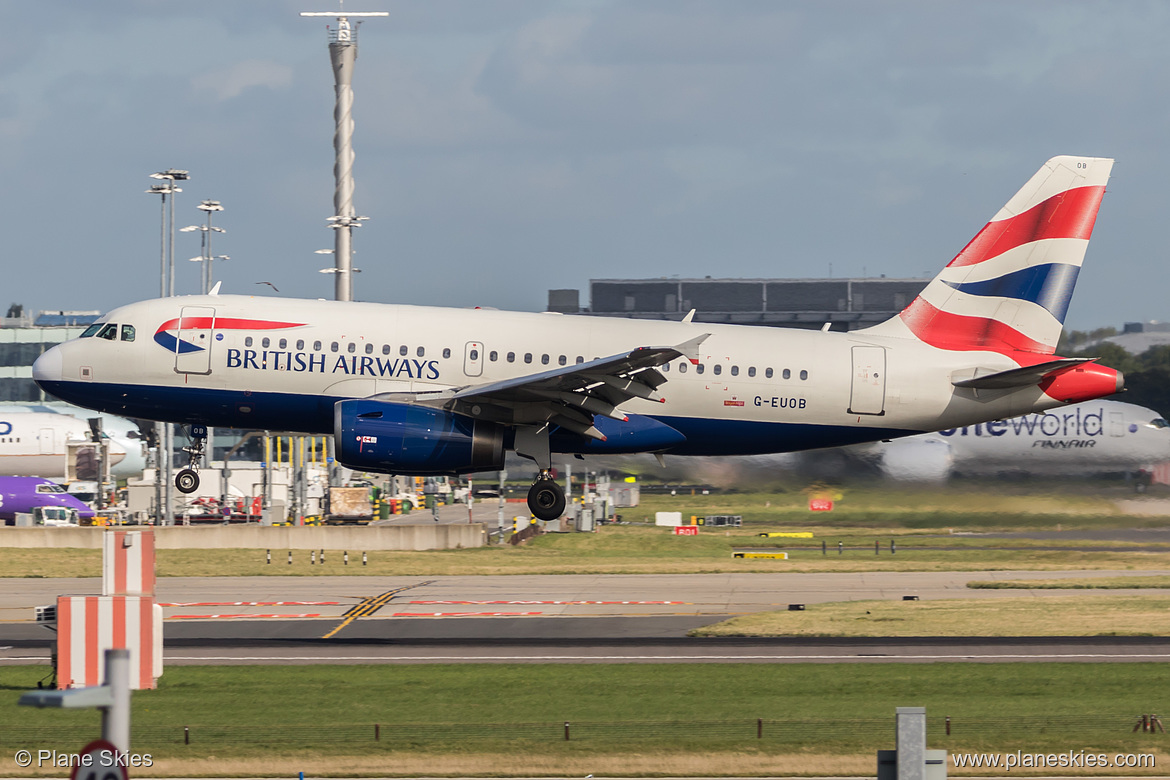 British Airways Airbus A319-100 G-EUOB at London Heathrow Airport (EGLL/LHR)