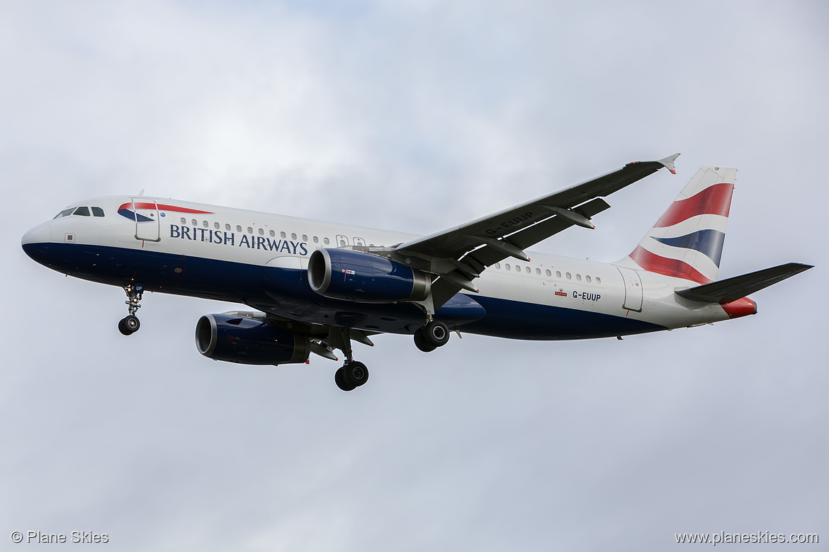 British Airways Airbus A320-200 G-EUUP at London Heathrow Airport (EGLL/LHR)