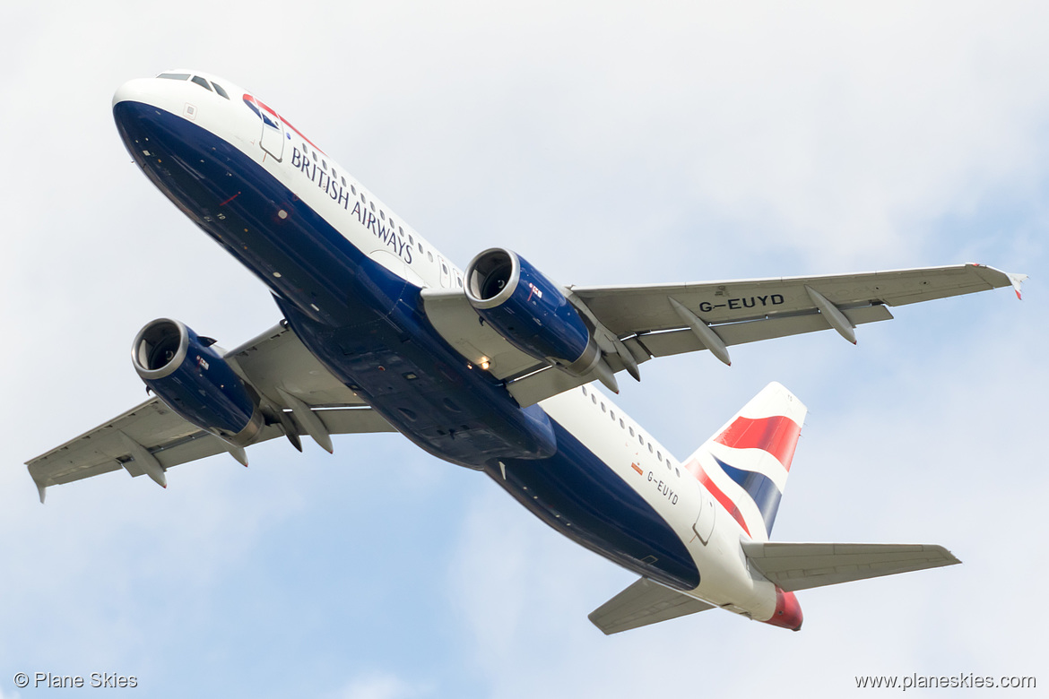 British Airways Airbus A320-200 G-EUYD at London Heathrow Airport (EGLL/LHR)