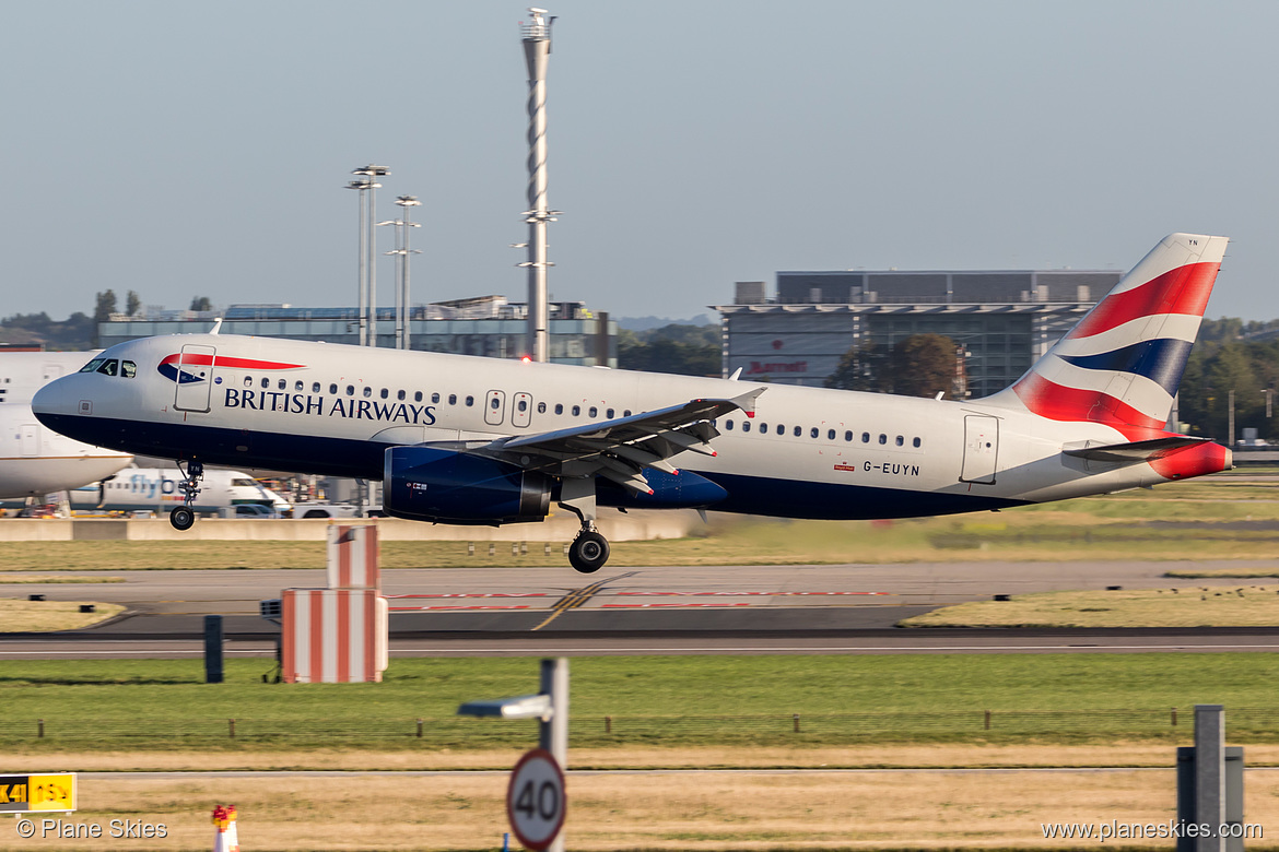 British Airways Airbus A320-200 G-EUYN at London Heathrow Airport (EGLL/LHR)