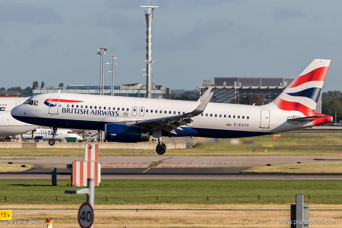 British Airways Airbus A320-200 G-EUYS at London Heathrow Airport (EGLL/LHR)