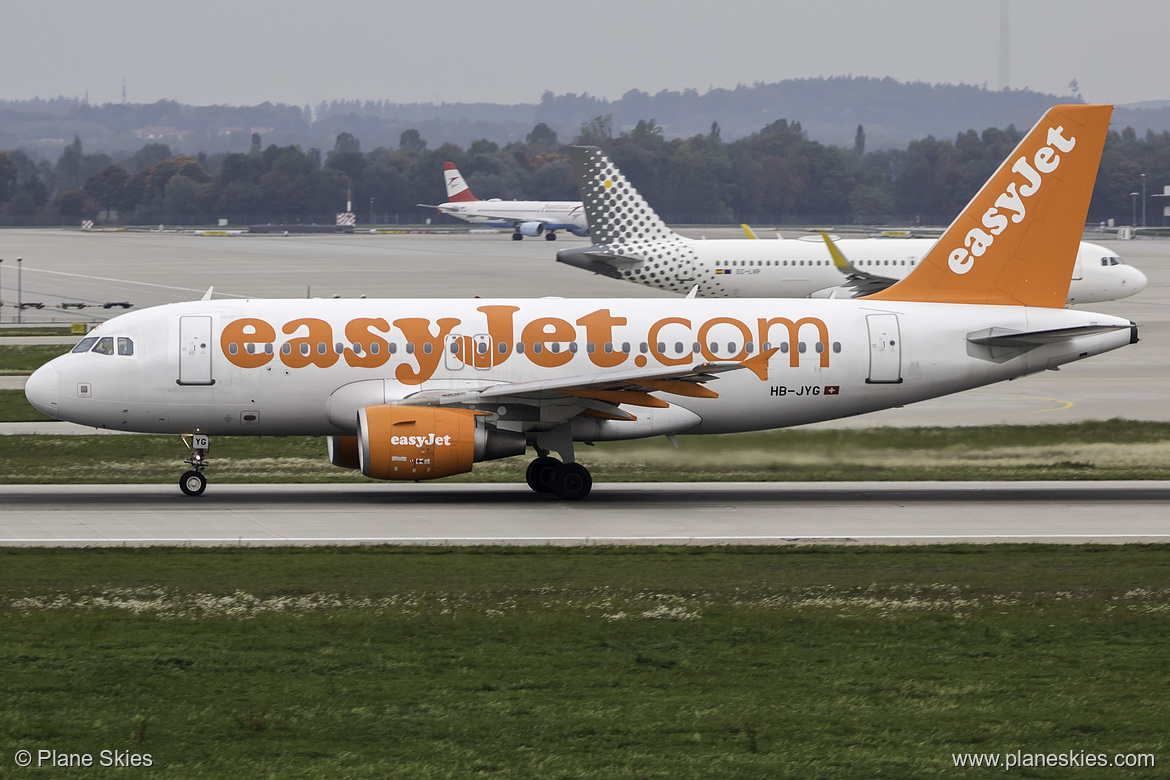 EasyJet Switzerland Airbus A319-100 HB-JYG at Munich International Airport (EDDM/MUC)