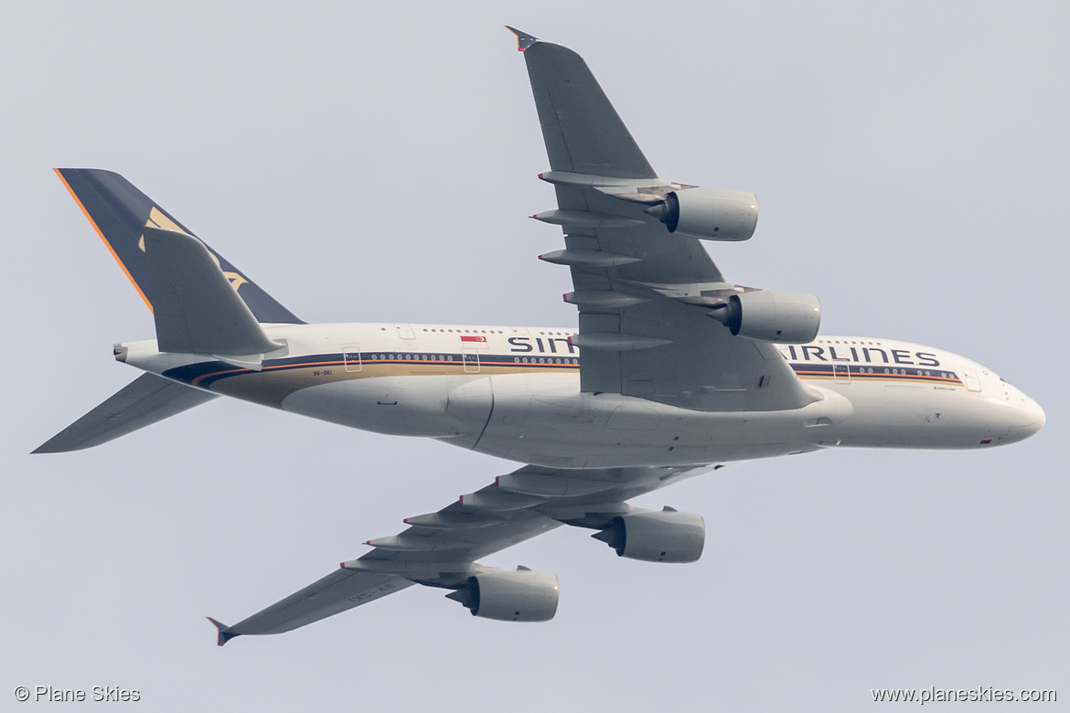 Singapore Airlines Airbus A380-800 9V-SKI at Singapore Changi Airport (WSSS/SIN)