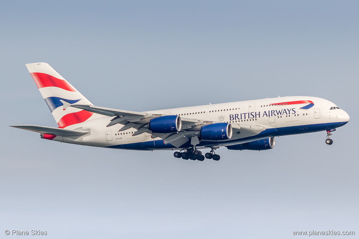 British Airways Airbus A380-800 G-XLEA at Singapore Changi Airport (WSSS/SIN)