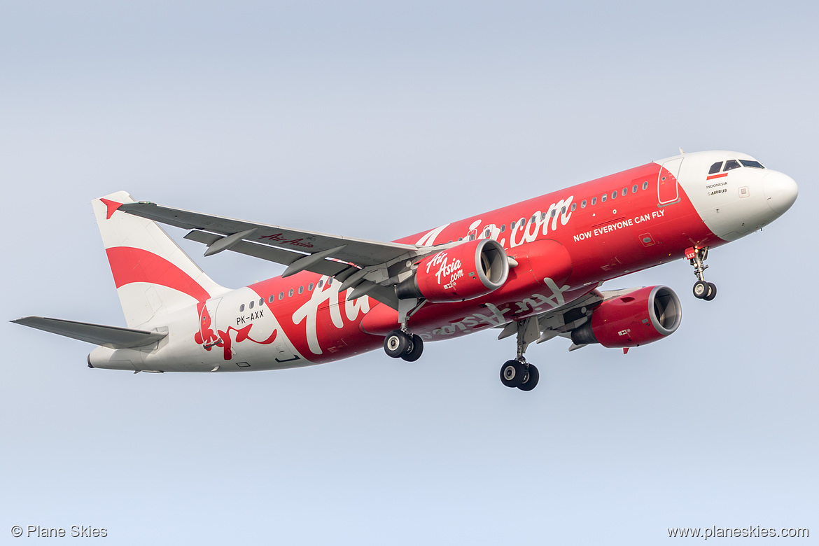 Indonesia AirAsia Airbus A320-200 PK-AXX at Singapore Changi Airport (WSSS/SIN)