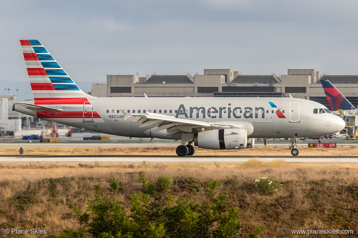 American Airlines Airbus A319-100 N802AW at Los Angeles International Airport (KLAX/LAX)