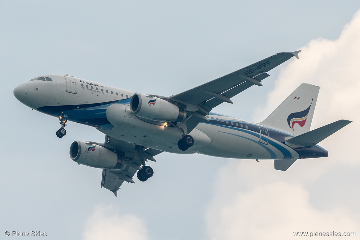 Bangkok Airways Airbus A319-100 HS-PPF at Singapore Changi Airport (WSSS/SIN)