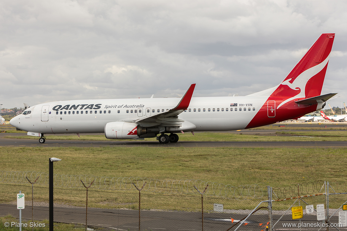 Qantas Boeing 737-800 VH-VXN at Sydney Kingsford Smith International Airport (YSSY/SYD)