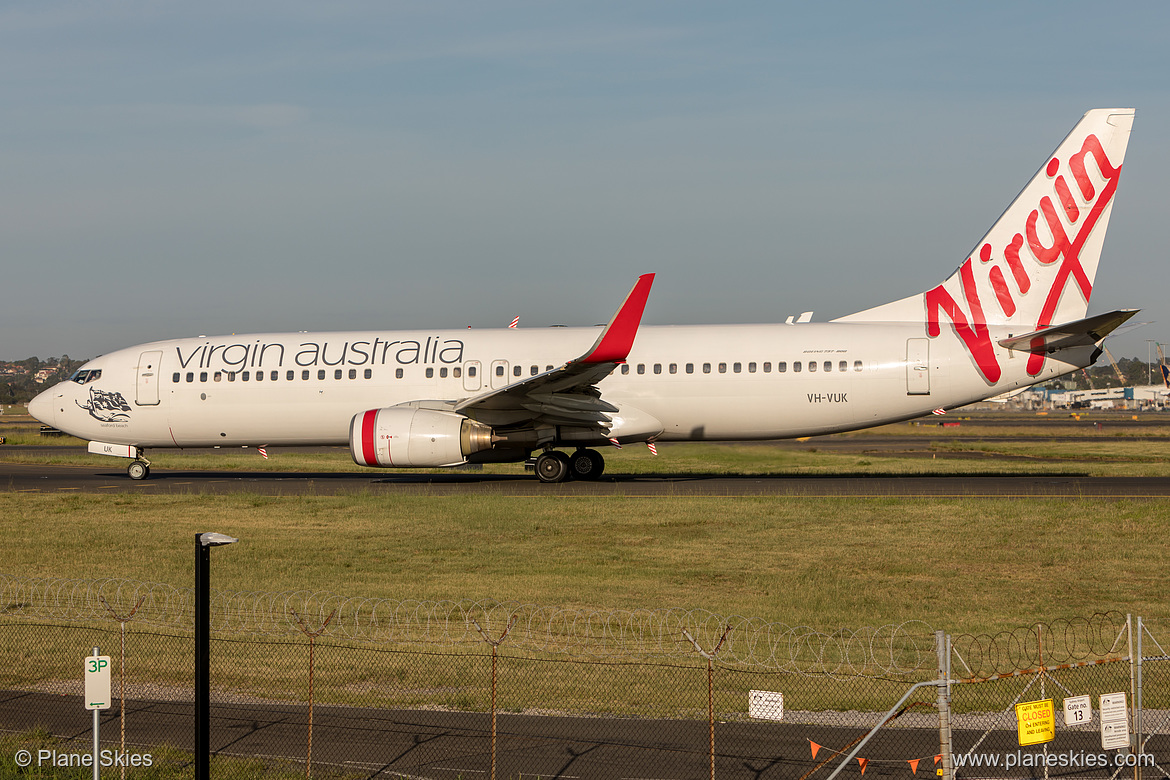 Virgin Australia Boeing 737-800 VH-VUK at Sydney Kingsford Smith International Airport (YSSY/SYD)