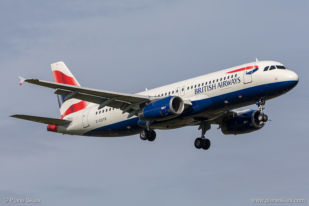 British Airways Airbus A320-200 G-EUYK at London Heathrow Airport (EGLL/LHR)