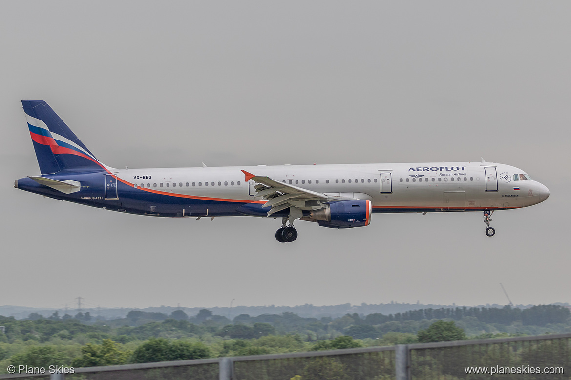 Aeroflot Airbus A321-200 VQ-BEG at London Heathrow Airport (EGLL/LHR)